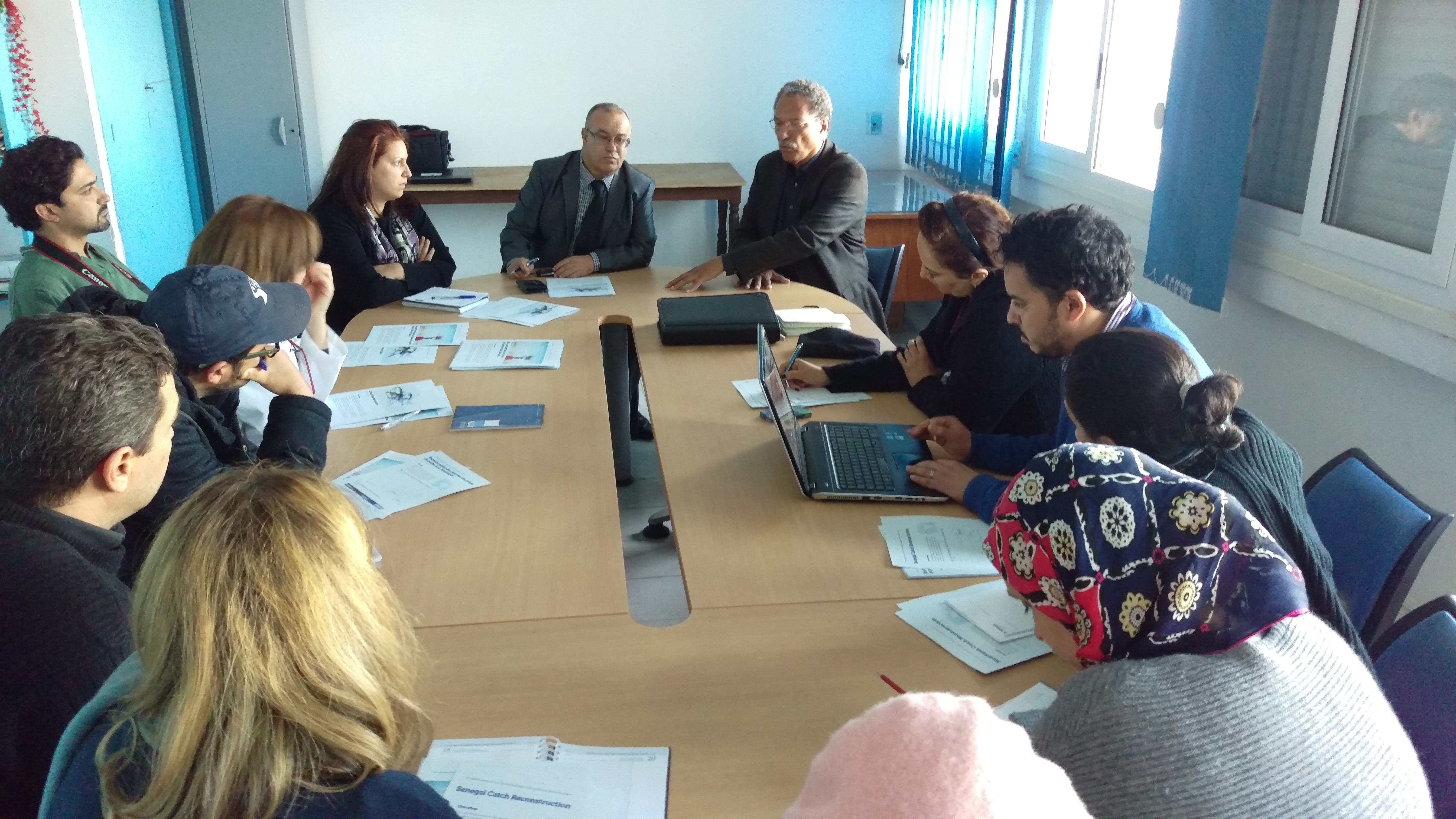 Meeting with graduate students and researchers at the INSTM with the presence of Mr. Hechmi Missaoui, director of the INSTM