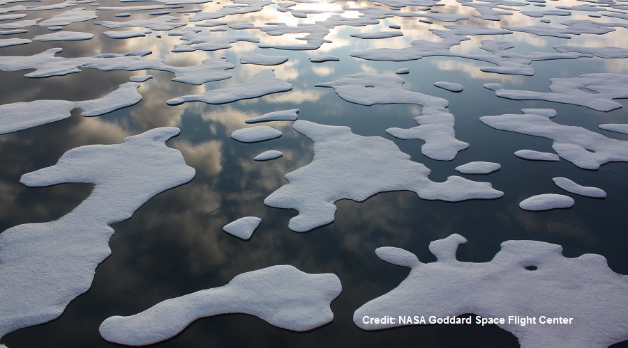 South in the Arctic Ocean. Image by NASA/Kathryn Hansen, Flickr.