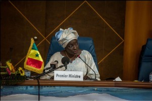 Senegalese prime minister opening the Forum