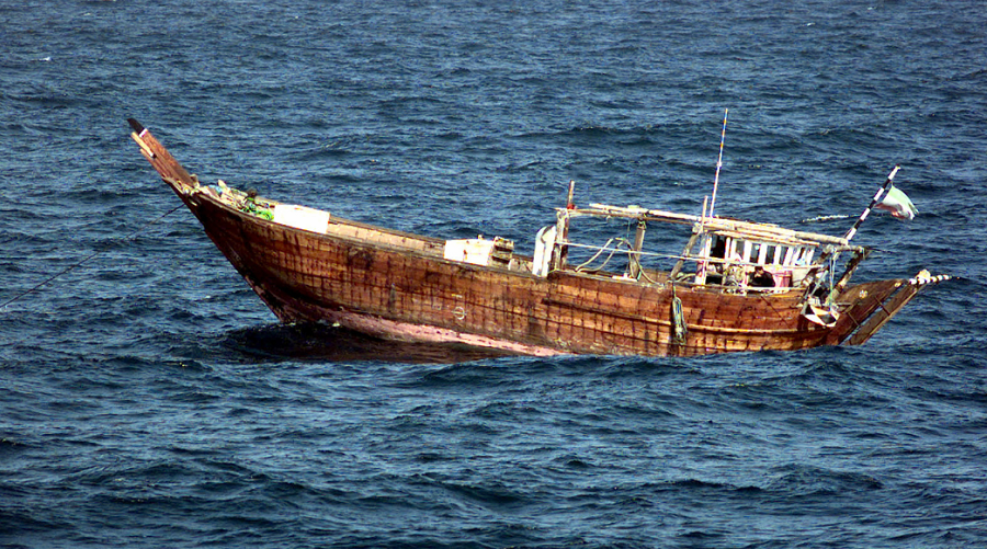 Iranian fishing boat in the Arabian Sea