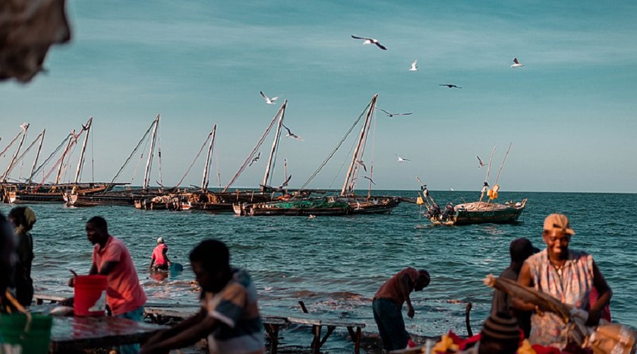 Fishers in Bagamoyo, Tanzania.