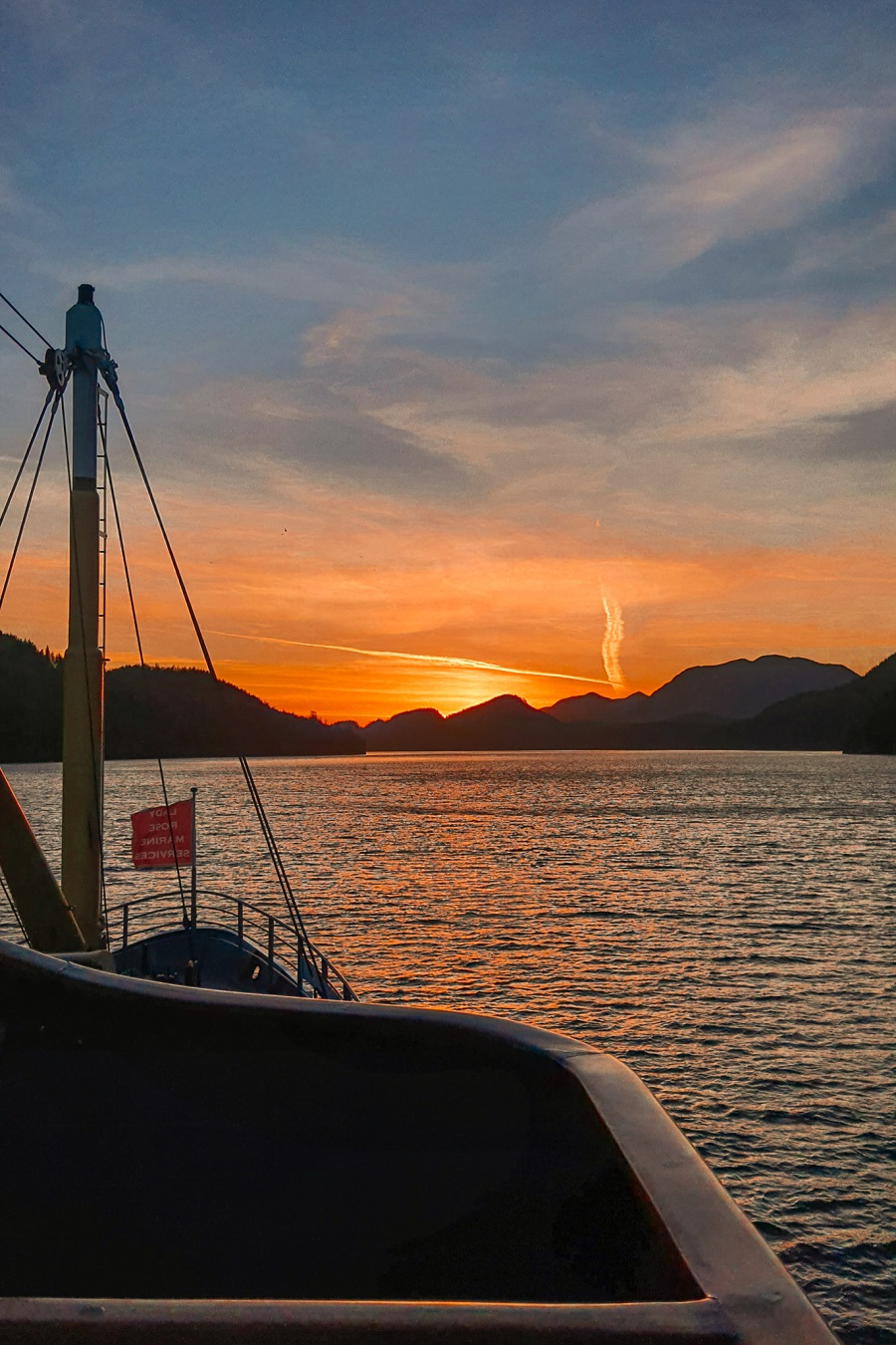 Sailing away from Bamfield aboard the MV Frances Barkley. Photo by Anna Luna Rossi.