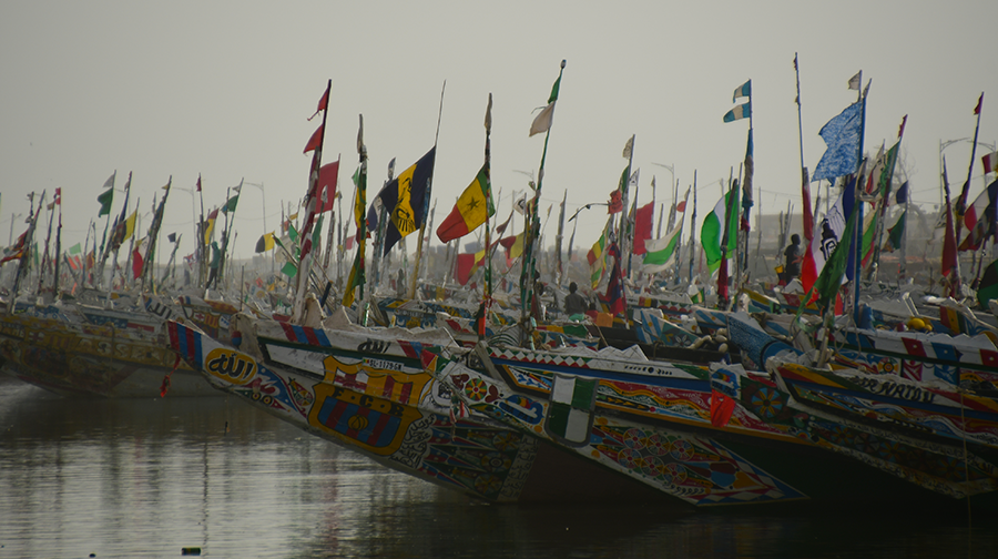 Pirogues in Saint Louis, Senegal.