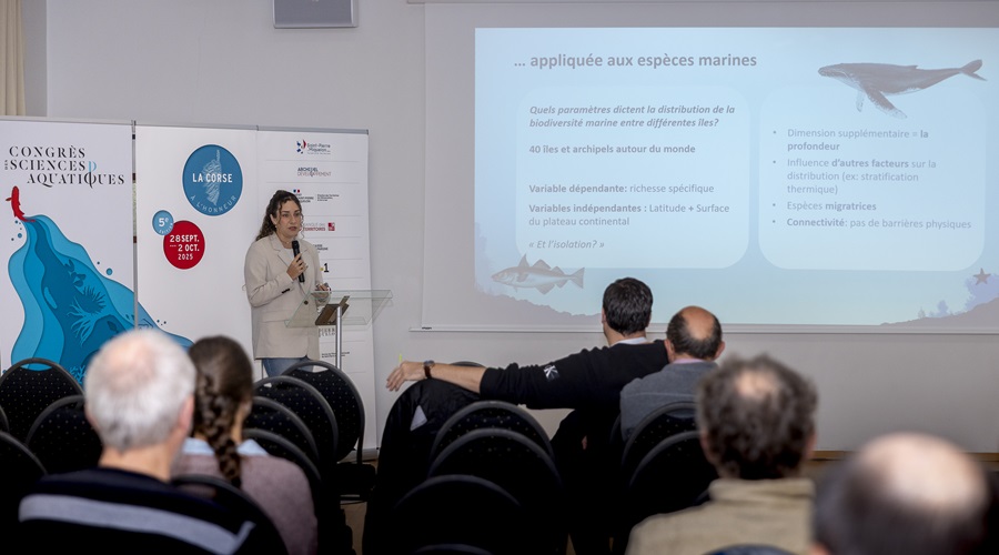 Anna Luna Rossi presenting at the 2025 International Congress on Aquatic Sciences.