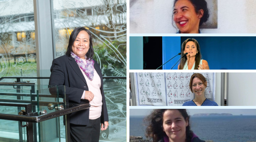 From left and top: Maria 'Deng' Palomares, Heliana Teixeira, Phoebe Koundouri, Rachel Ann Hauser-Davis, and Sílvia C. Gonçalves.