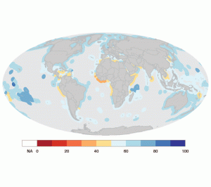 Ocean Health Index map