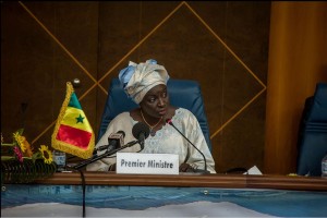 Senegalese PM Senegalese prime minister opening the Forum